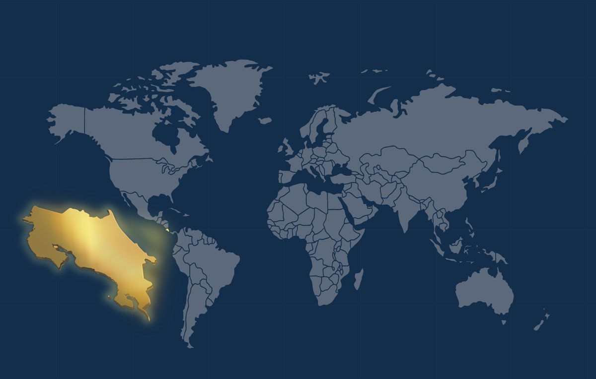 Mapa de cobertura VS Logistics — Costa Rica y el mundo